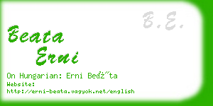 beata erni business card